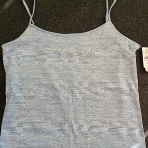 💙🩵BNWT LOFT STRAPPY CAMISOLE BLUE WHITE STRIPE SIZE LARGE